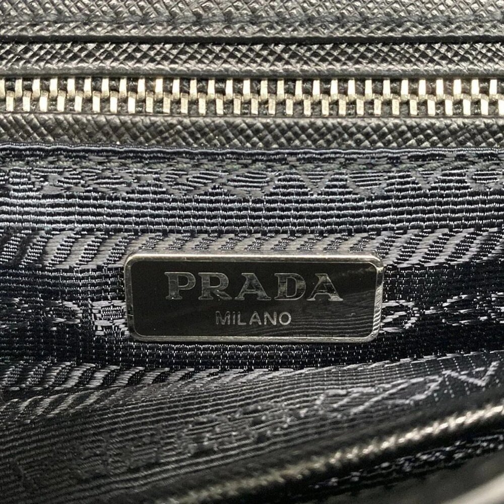 PRADA - Black Nylon Shoulder Bag - Picture 8 of 15